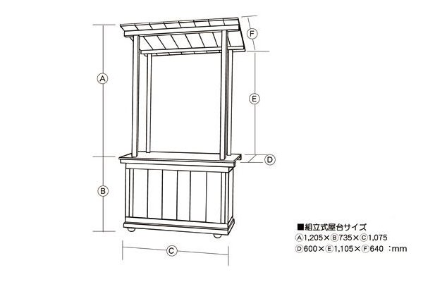 組立木製屋台模擬店セット｜縁日お祭り用品のお祭りフェア